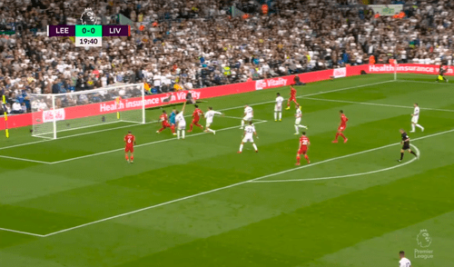 Mohamed Salah anotó su gol 100 en Premier League con el Liverpool. Foto: captura ESPN