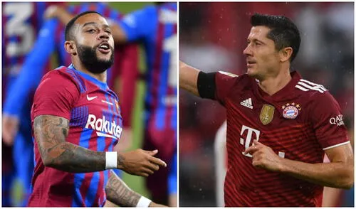 Depay y Lewandowski buscarán ser las claves de gol en el partido. Foto: composición LR/AFP