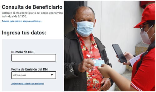 El bono 350 planea beneficiar a más de 13 millones de personas en situación de pobreza. Imagen: captura gob.pe/Carlos Contreras/La República