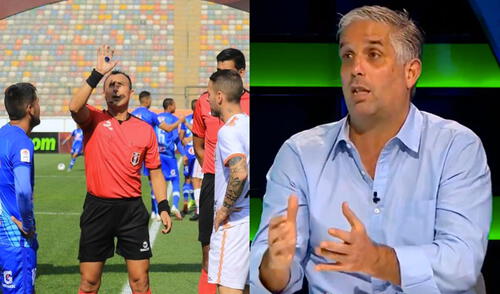 Diego Rebagliati se rectificó con el árbitro del partido entre Alianza Atlético y Ayacucho por la Liga 1 Betsson. Fotos: twitter LigaFutProf / captura Gol Perú