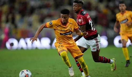 El partido de vuelta de Bracelona SC vs. Flamengo se juega desde las 7.30 p. m. (hora peruana y ecuatoriana). Foto: AFP