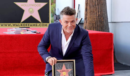 El madrileño de 52 años ya forma parte del Paseo de la Fama. Foto: AFP