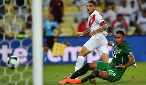 Paolo Guerrero anotó el empate transitorio ante Bolivia en la Copa América 2019. Foto: AFP