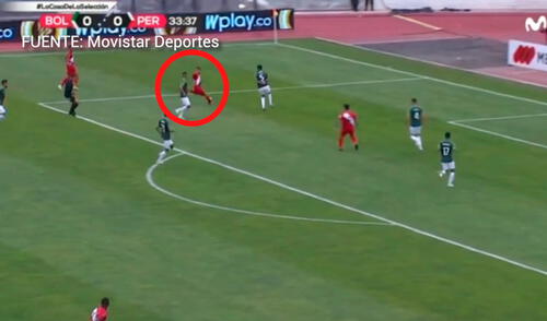 El delantero de Colo Colo también tuvo minutos en el duelo frente a Chile. Foto: captura Movistar Deportes