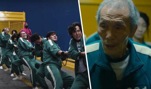 Oh Il Nam, el jugador 001 de Squid game, propuso estrategia que llevó a la victoria a su equipo. Foto: composición Netflix