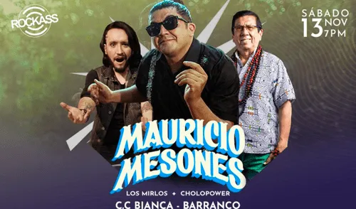 Mauricio Mesones y Los Mirlos cantarán este sábado 13 de noviembre en el centro de convenciones Bianca. Foto: Difusión