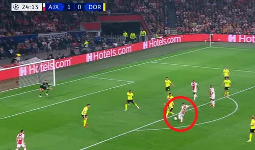 Blind convirtió su segundo tanto en la Champions League. Foto: captura ESPN.