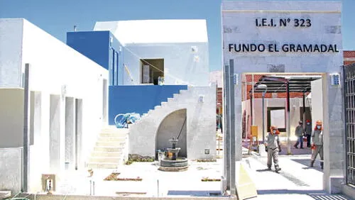 Obra. Colegio fue remodelado con aporte de minera. Foto: difusión Obra. Colegio fue remodelado con aporte de minera. Foto: difusión