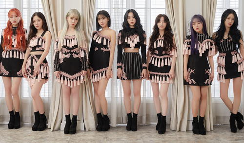 Lovelyz está  integrado por Yoo Jiae, Seo Jisoo, Lee Mijoo, Kei, Jin, Ryu Sujeong y Jung Yein. Foto: Woollim Entertainment