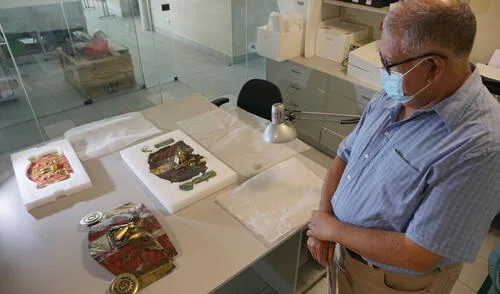 Los investigadores sostienen que estos hallazgos apoyan la idea que la pintura roja representa la fuerza vital y el deseo de renacer. Fotos: difusión