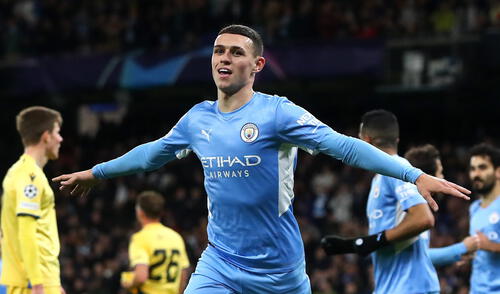 Phil Foden debutó en 2017 con el Manchester City. Foto: UEFA Champions League