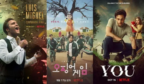 Nuevo top 10 de Netflix. El juego del calamar no es más la favorita de la audiencia peruana. Foto: composición La República/Netflix