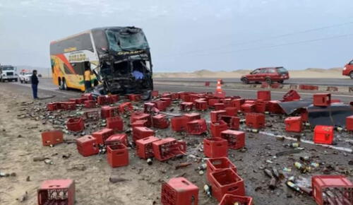 Hecho se registró en el kilómetro 342 de la Panamericana Norte. Foto: Chimbote Informa Hecho se registró en el kilómetro 342 de la Panamericana Norte. Foto: Chimbote Informa