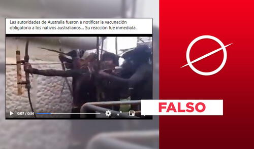 Es falso que video muestra a indígenas protestando contra la vacunación en Australia. Foto: composición Verificador LR.
