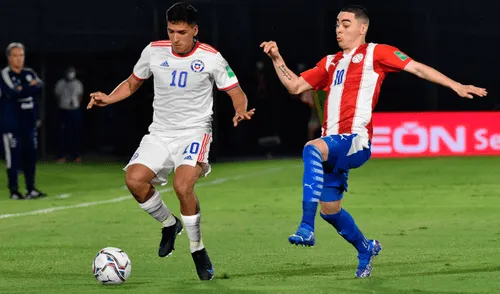 Paraguay y Chile igualan por la fecha 13 de las eliminatorias sudamericanas rumbo a Qatar 2022. Foto: AFP