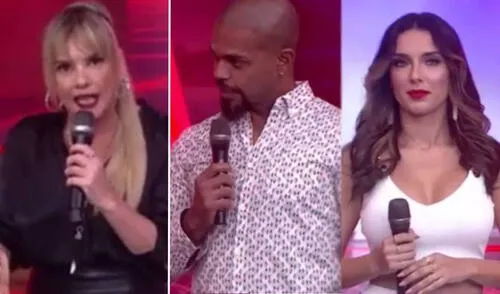 Johanna San Miguel no dejó pasar las acusaciones de los presentadores extranjeros. Foto: composición América TV