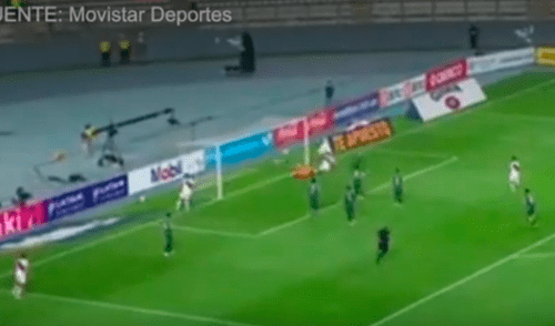 Gianluca Lapadula había anotado el 1-0, pero el juez del compromiso lo anuló. Foto: captura Movistar Gianluca Lapadula había anotado el 1-0, pero el juez del compromiso lo anuló. Foto: captura Movistar
