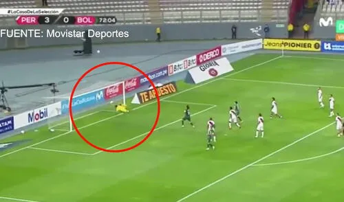 Bolivia inquietó poco el arco de Perú. Foto: captura Movistar Deportes