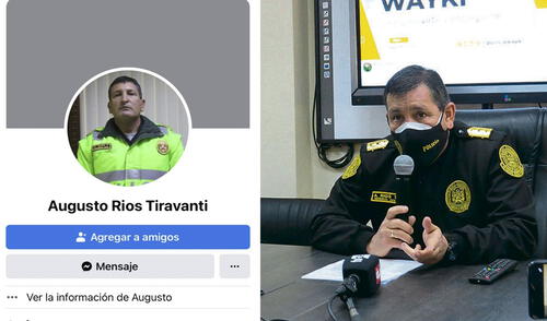 Policía Nacional en Cusco aclaró que el general Augusto Ríos no tiene cuentas en redes sociales. Foto: composición La República
