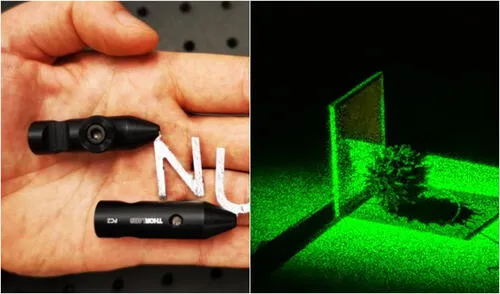 Según LiveScience, "la holografía es una técnica fotográfica que registra la luz dispersada por un objeto y luego la presenta de una manera que parece tridimensional". Foto: Florian Willomitzer / Northwestern University / Holo Center Según LiveScience, "la holografía es una técnica fotográfica que registra la luz dispersada por un objeto y luego la presenta de una manera que parece tridimensional". Foto: Florian Willomitzer / Northwestern University / Holo Center