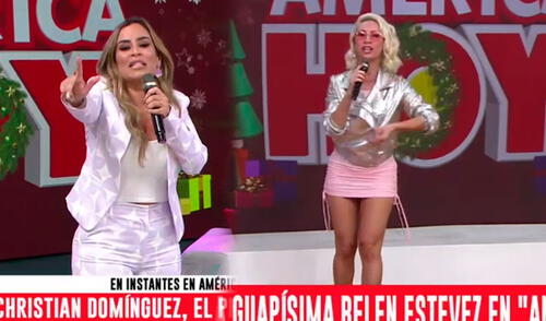 Ante la ausencia de Melissa Paredes, Ethel Pozo aseguró que Belén Estévez podría convertirse en conductora oficial del magazine. Foto: captura/América hoy