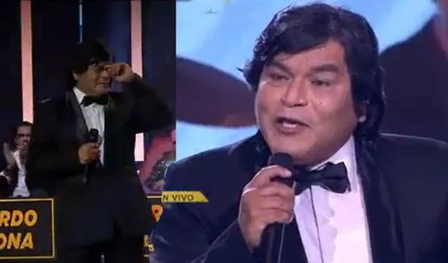 El imitador de Eduardo Franco interpretó la canción "Es la lluvia que cae". Foto: captura Yo soy, grandes batallas internacional/Latina