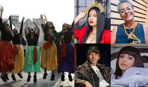 Mon Laferte, Susana Baca y otros artistas que han alzado su voz por la no violencia contra la mujer. Foto: Aldair Mejía/La República/composición Instagram