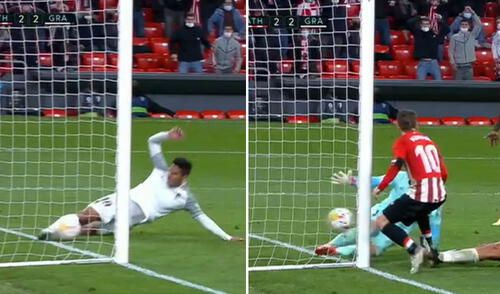 Luis Abram entró sobre el final del primer tiempo. Foto: captura de ESPN