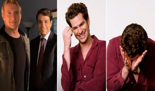 Andrew Garfield también es un fan y lo demostró ante el elenco de Cobra Kai. Foto: Netflix Andrew Garfield también es un fan y lo demostró ante el elenco de Cobra Kai. Foto: Netflix