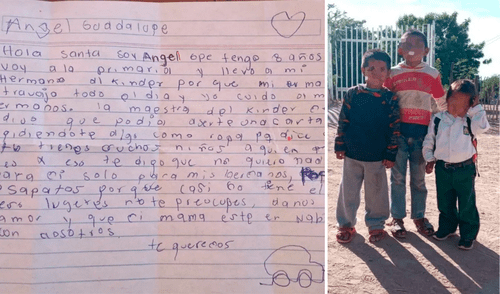 Usuarios en redes sociales aplaudieron el pedido del niño, quien solo intercedió por sus hermanitos y su madre. Foto: captura de Facebook