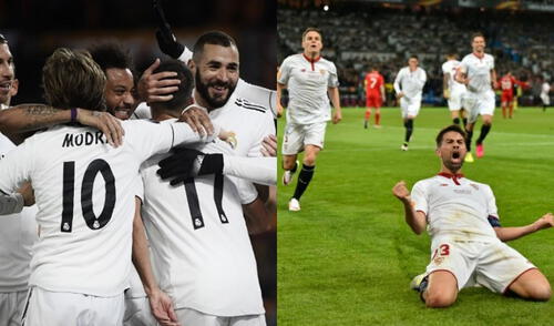 Real Madrid y Sevilla chocarán en un duelo por la 14 fecha de la Liga. Foto: composición LR/AFP