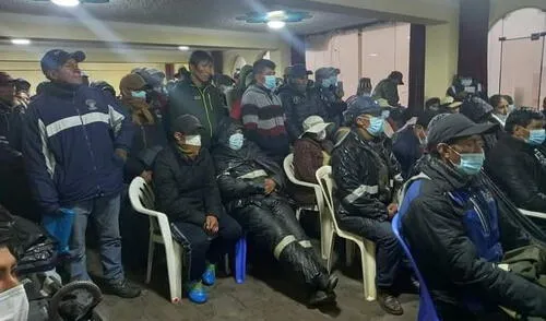 Los huelguistas exigen retiro de minera Argos. Foto: Onda Minera