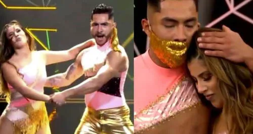 Yahaira Plasencia se incomoda por accidentada presentación. Foto: El gran show/Instagram