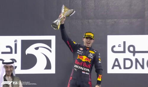 Max Verstappen se quedó con el GP de Abu Dhabi. Foto: captura ESPN Max Verstappen se quedó con el GP de Abu Dhabi. Foto: captura ESPN