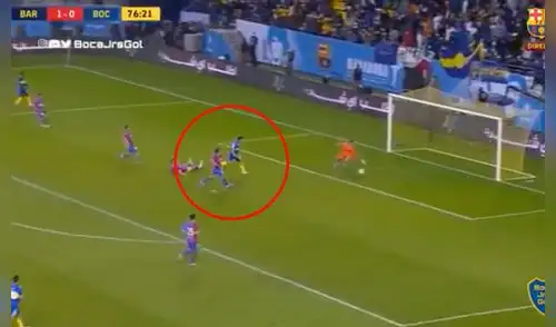 Zeballos ingresó en la segunda parte. Foto: captura Barca TV