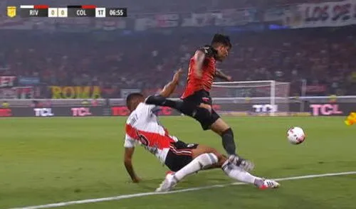 River y Colón igualan 0-0 en la final del Trofeo de Campeones 2021. Foto: captura ESPN