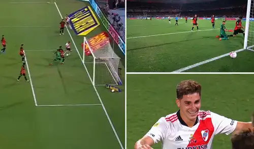 Julián Álvarez es la figura de River Plate con su doblete. Foto: captura de TNT Sports Julián Álvarez es la figura de River Plate con su doblete. Foto: captura de TNT Sports