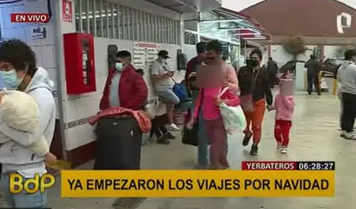 Decenas de personas ya viajan hacia las regiones para encontrarse con sus familiares. Foto: captura de Panamericana