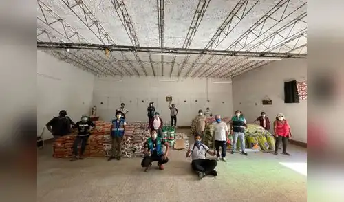 Comedores populares de San Juan de Lurigancho recibieron donativos. Foto: difusión Comedores populares de San Juan de Lurigancho recibieron donativos. Foto: difusión