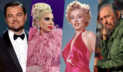 Leonardo Di Caprio, Lady Gaga, Marilyn Monroe y Fidel Castro están entre los más destacados Tigres del horóscopo chino. Foto: composición Jazmín Ceras/LR.