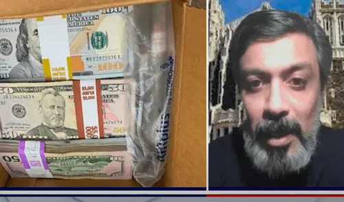 El maestro contó que nunca pensó encontrar varios fajos con billetes de 50 y 100 dólares. Foto: captura de YouTube El maestro contó que nunca pensó encontrar varios fajos con billetes de 50 y 100 dólares. Foto: captura de YouTube