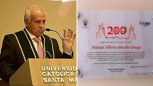 Rector de la UCSM recibió distinción entregada a 200 arequipeños. Foto: UCSM Rector de la UCSM recibió distinción entregada a 200 arequipeños. Foto: UCSM