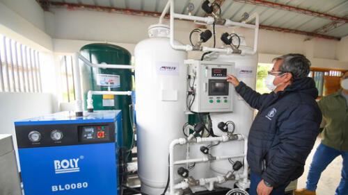 Planta de oxígeno de la UNTRM entrará en funcionamiento los próximos días. Foto: UNTRM. Planta de oxígeno de la UNTRM entrará en funcionamiento los próximos días. Foto: UNTRM.