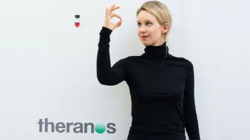 Elizabeth Holmes se convirtió en multimillonaria a los 31 años mediante su empresa Theranos. Foto: Theranos