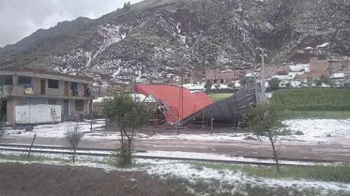 Según informó el acalde, hasta el momento, son más de 60 hectáreas las dañadas por el fenómeno climatológico y 10 viviendas damnificadas. Foto: Valle Sagrado - Radio TV