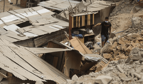 Así quedó la vivienda de la familia tras el derrumbe. Foto: difusión