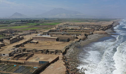 Huanchaco pierde lentamente sus playas debido a la erosión. Foto: Cortesía CBG Huanchaco pierde lentamente sus playas debido a la erosión. Foto: Cortesía CBG