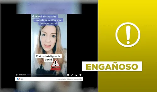 Un video viral en redes sociales contiene información engañosa sobre la COVID-19. Fuente: Captura LR, Facebook.