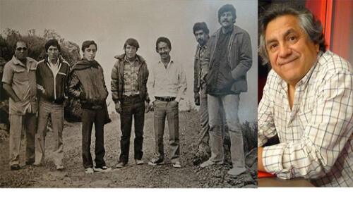 Documentalista Hernán Rivera Mejía. Al lado, los periodistas asesinados en las alturas de Uchuraccay, en Ayacucho.