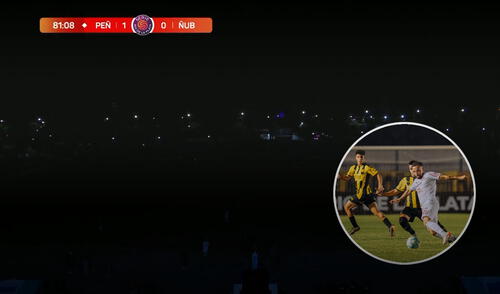 Apagón obligó a que se suspenda el partido y Peñarol se lleve la victoria contra Ñublense. Foto: composición/ captura Star Plus